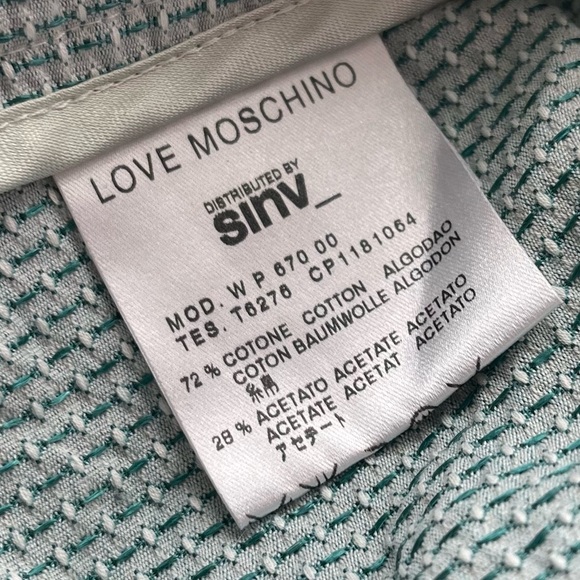 Love Moschino • Mint Green Textured Trouser Pants - Picture 5 of 6